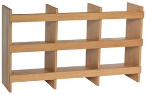Natúr színű könyvespolc tölgyfa dekorral 120x70x32 cm Momentum – Hübsch