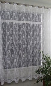 Mg Függöny jacquard 95/100 Fehér 300x170 got szalaggal