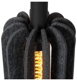 Lucide 45492/01/36 - Csillár zsinóron RAFAL 1xE27/40W/230V fekete/szürke