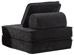 CALMERO kinyitható, multifunkciós kanapé - fekete