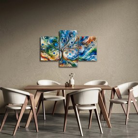 Kép – Színes energikus fa (90x60 cm)