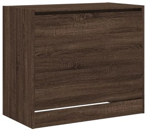 barna tölgyszínű szerelt fa cipőszekrény 80x42x69 cm