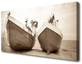 Vászonkép falra Fekvő Water Boats 100x50 cm