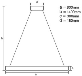 LED állítható fényerőjű lámpa kábelre LED/110W/230V 3000-6500K arany + DO