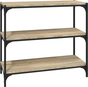vidaXL sonoma tölgy szerelt fa és acél könyvszekrény 80 x 33 x 70,5 cm
