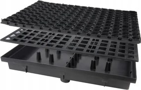 Lábtörlő beépíthető ajtó alá 60x40 vályúval, lefolyóval, gumival