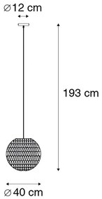 Retro lógólámpa fehér 40 cm - Lina Ball 40