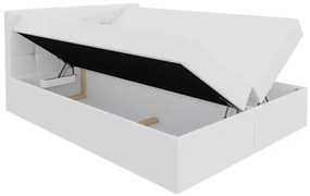 Franciaágy Boxspring 160 cm Cinara (öko-bőr soft 017 (fehér). 1054104