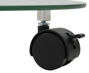 4 db kör alakú edzett üveg görgős növénytartó 28 cm