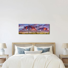 Kép - Hegyek Arizonában (órával) (90x30 cm)