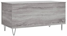 Szürke sonoma színű szerelt fa dohányzóasztal 90x44,5x45 cm