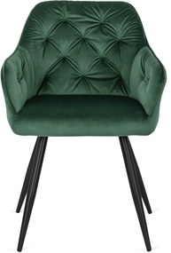 MEGAN Zöld Bársony Étkezőszék