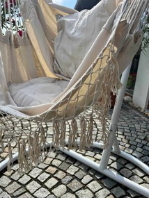 PALAK bézs függőszék fekete állvánnyal