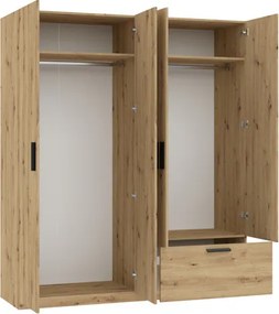 LITA WARDROBE 4D1S ARTISAN OAK