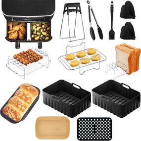 Akcesoria Ninja Airfryer Dual BASKET-hez – grillrács, fogó, muffin