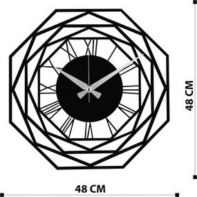 Enzoclock fém falióra, 48×48 cm – S012