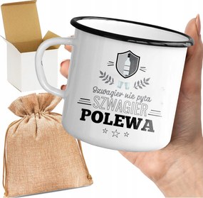 Bögre_zománcozott Nyomott Mintával A Sógor Nem Kérdezi A Sógor Öntet Ajándék