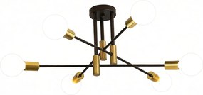 Mennyezeti Függőlámpa Csillár Arany-fekete Modern Elegáns 6 x E27