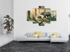 Kép - Medvék az erdőben (150x105 cm)