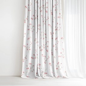 Goldea pamut függöny - cseresznyevirágok 240x150 cm