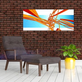 Kép - Összefonódó vonalak, absztrakciók (120x50 cm)