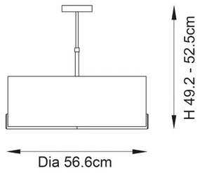 Endon 95839 - Csillár rúdon HAYFIELD 3xE27/40W/230V réz/zöld