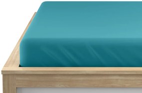 Jersey türkiz lepedő 90 x 200 cm