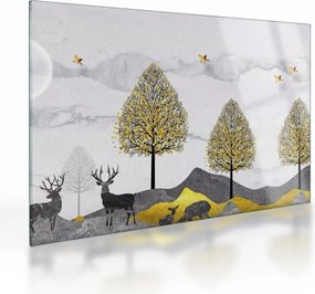 Festett szarvas képe (üvegen) (70x50 cm)