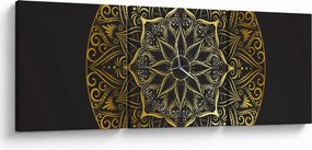 Az arany absztrakció képe (órával) (90x30 cm)