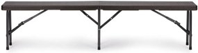 Catering készlet asztal + 2 pad 180cm Brown Rattan