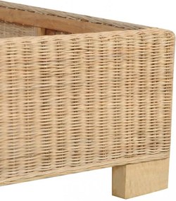 kézzel font valódi rattan ágykeret 160 x 200 cm