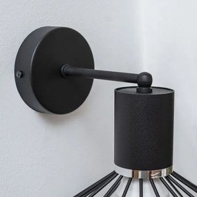 Fali lámpa SOLANO 1xE27/15W/230V fekete/fényes króm