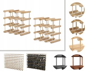 Bortartó állvány tölgy bortartó állvány Moduláris alkoholtartó állvány 18+3cipő Tölgy