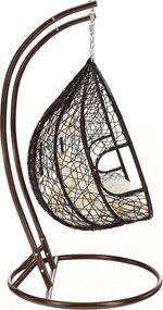 Függő dupla fotel, réz/barna/bézs, DALVEA 2 NEW