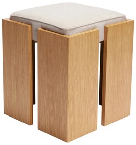 Natúr színű ülőke Forma – Hübsch