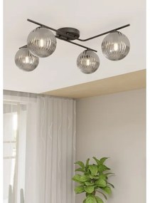 Mennyezeti lámpa VESPA 4xE14/10W/230V fekete/szürke