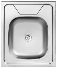 Kuchinox 60, 1 rekeszes rozsdamentes mosogató 500x600x160 mm, acél, LAV-SK6_010T