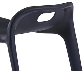 4 db fekete műanyag rakásolható szék
