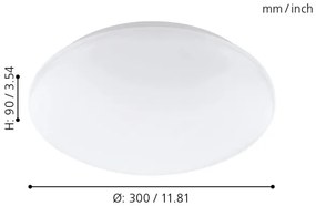 Eglo 32589 - GIRON-C LED RGB falon kívüli dimmelhető lámpa 17W 230V