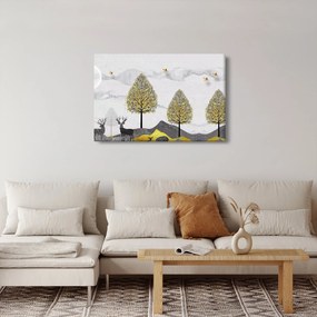Festett szarvas képe (90x60 cm)