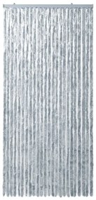 fehér és szürke zsenília rovarfüggöny 100 x 220 cm