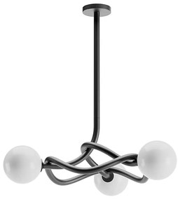 Redo 01-3257 - Rúddal szerelt csillár CONFUSIO 3xE14/28W/230V átm. 76 cm fekete