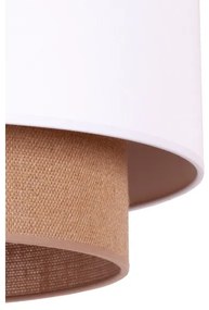 Duolla - Csillár zsinóron BOHO 1xE27/15W/230V átm. 45 cm fehér/barna