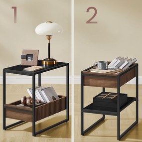 E1082 BK tárolóasztal, fekete