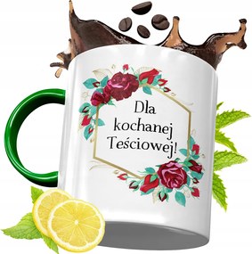 Zöld Bögre Anyósnak Születésnapi Ajándéknak, fényképes nyomattal