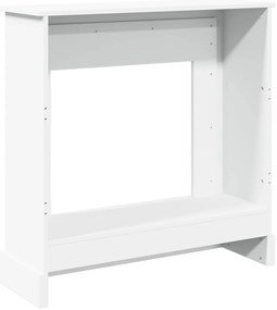 fehér szerelt fa kandallóburkolat 90 x 30 x 90 cm