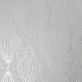 Geometrikus, mosható díszes tapéta, ezüst