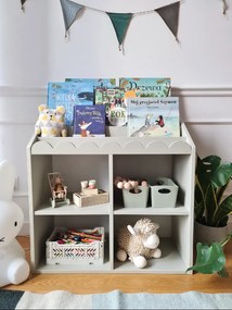 Gyerekkönyvtár BOOK NOOK SAGE 71x76 cm, világos zöld