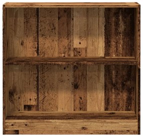 antik fa színű szerelt fa könyvespolc 80 x 24 x 76 cm