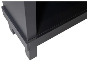 Fekete borovi fenyő könyvespolc 107x160x39 cm Bonk – WOOOD